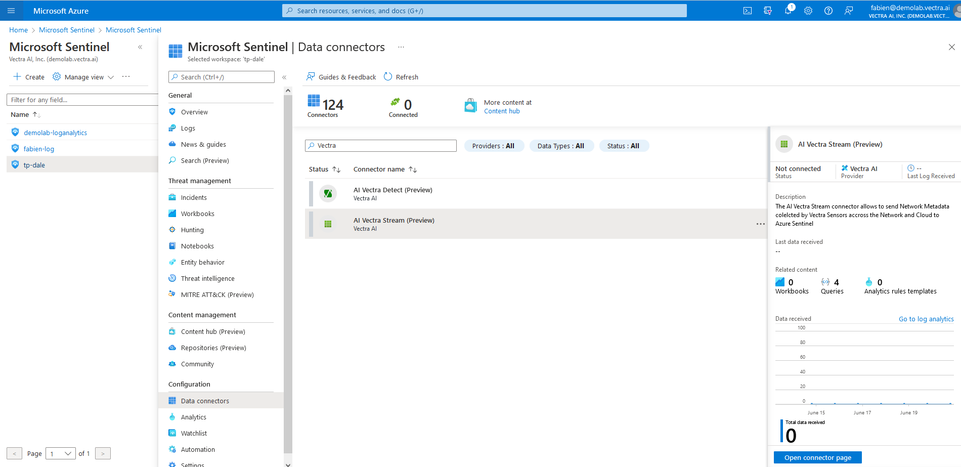 Azure Sentinel Data Connector for Stream