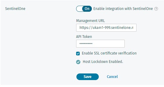 Unable to connect to SentinelOne