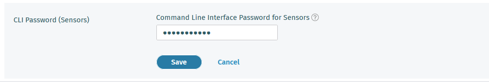 How to change the sensor and stream CLI password from the brain UI