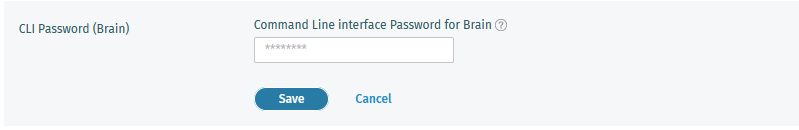 How to change the brain CLI password.